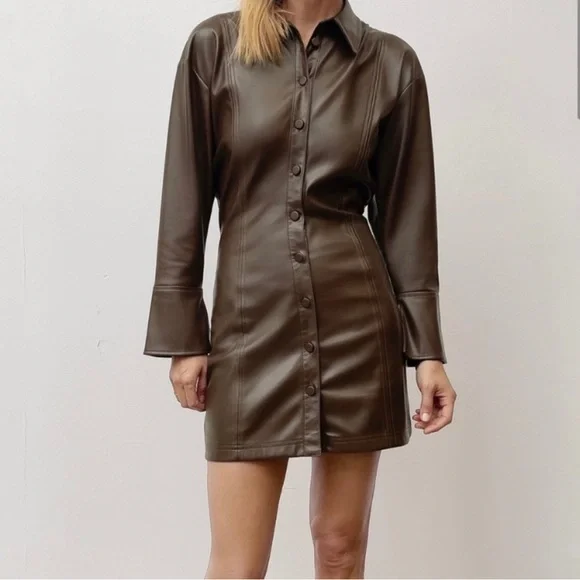Shirt Dress Zara Brown Leather Dress Zara Dresses Zara Blogger Favorite Faux Leather Dress Brown Shirt Dress Zara Brown Leather Dress Zara Dresses Zara Blogger Favorite Faux Leather Dress Brown